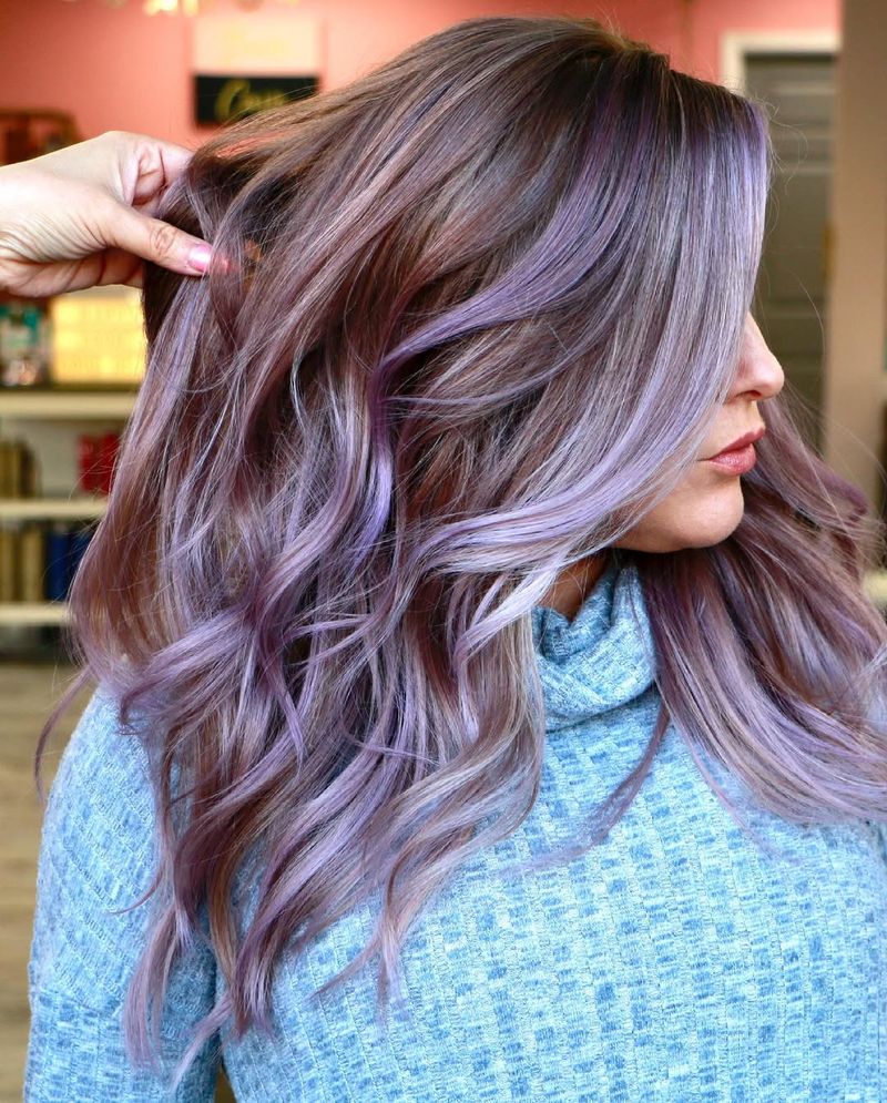 23. Smoky Lavender Balayage
