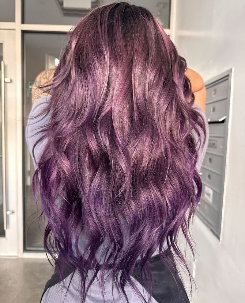 41. Smoky Lavender Layered Waves