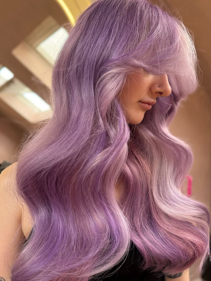 30. Smoky Lavender Waves with Sweeping Fringe
