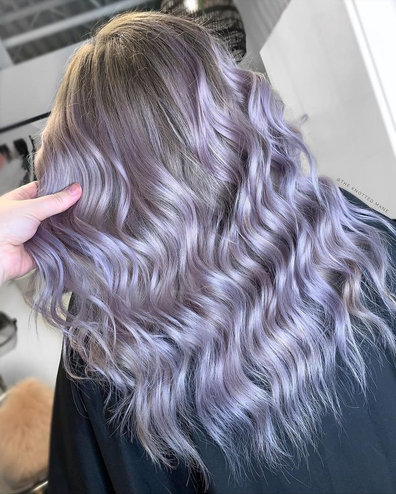 22. Smoky Lilac Waves with Dark Roots