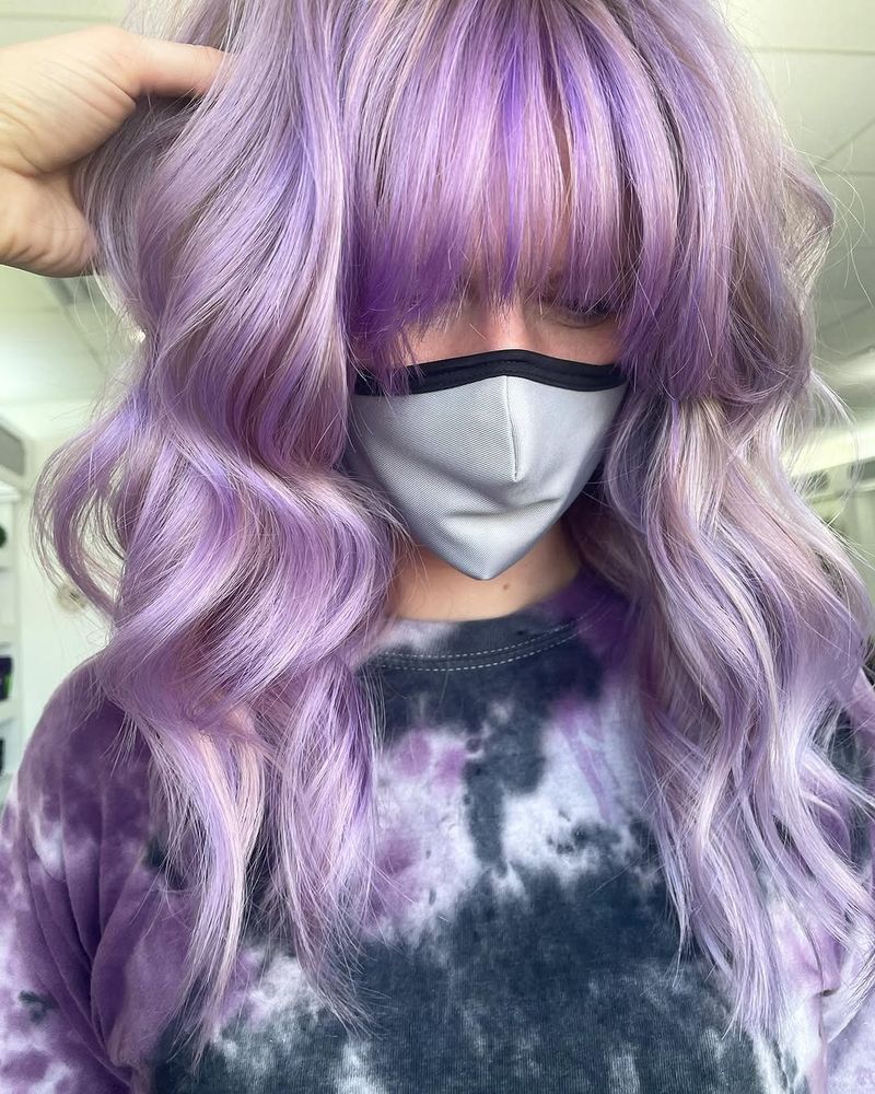 15. Smoky Pastel Shag with Heavy Fringe