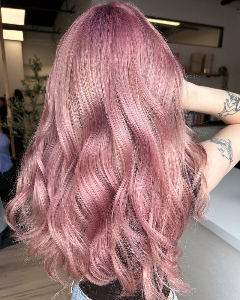 31. Smoky Rose Gold Waves