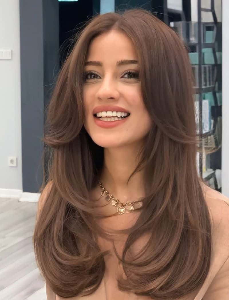 8. Soft Chestnut Blowout Layers