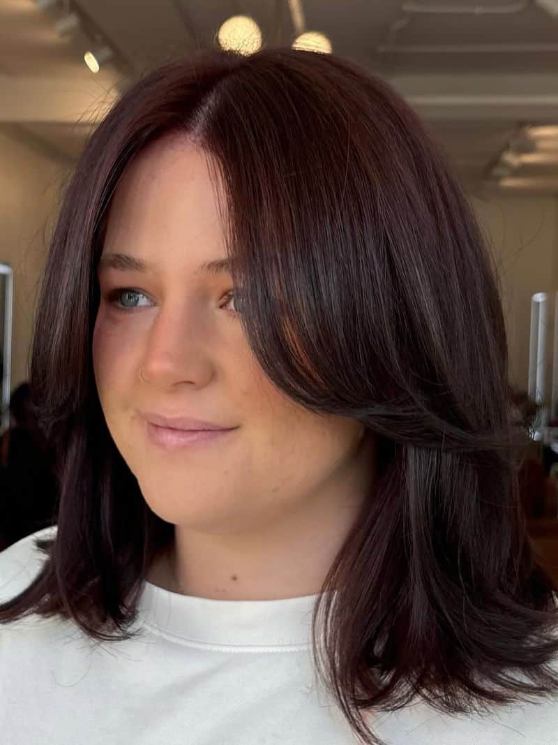 4. Soft Curtain Layers with Deep Mocha Tint