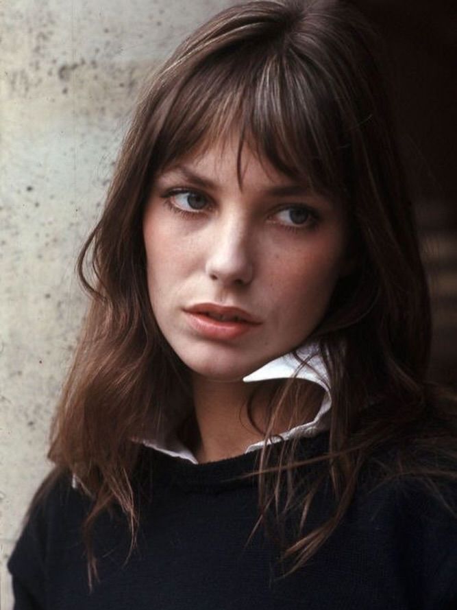 8. Soft Tousled Chestnut Fringe