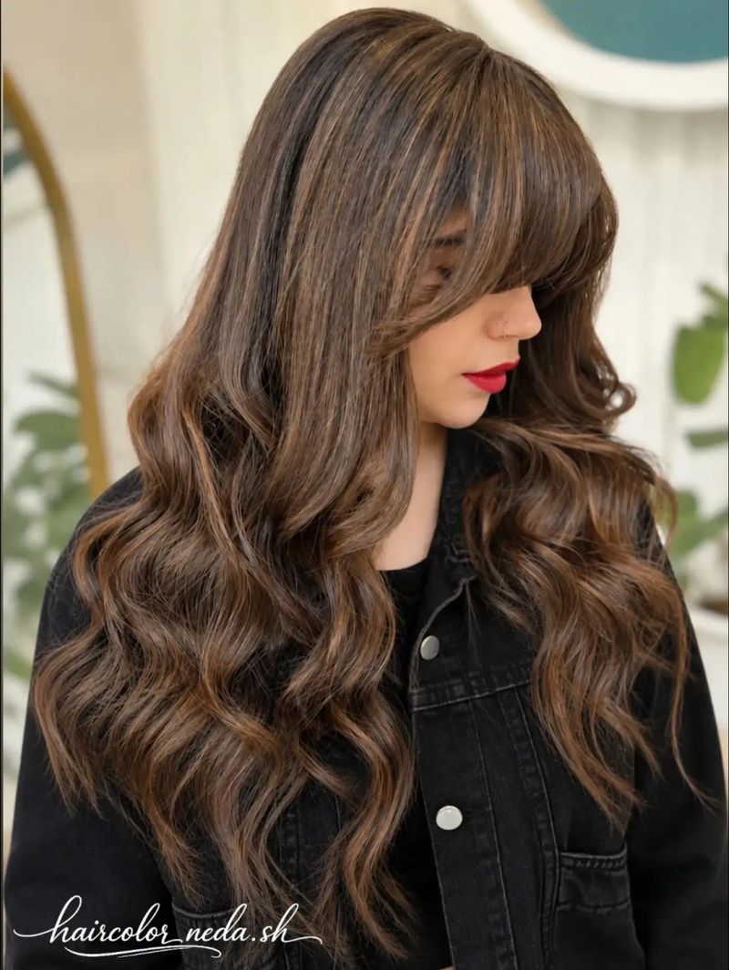5. Soft Waves With Piecey Bangs
