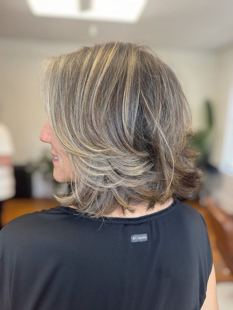 54. Softly Layered Ash and Silver Bob