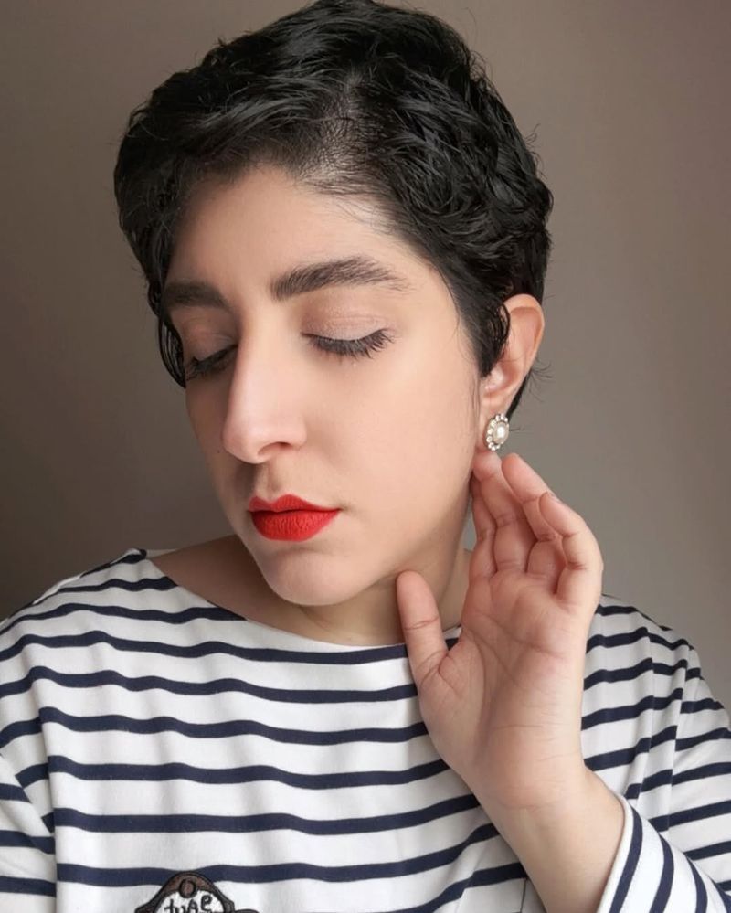 23. Softly Wavy Dark Pixie