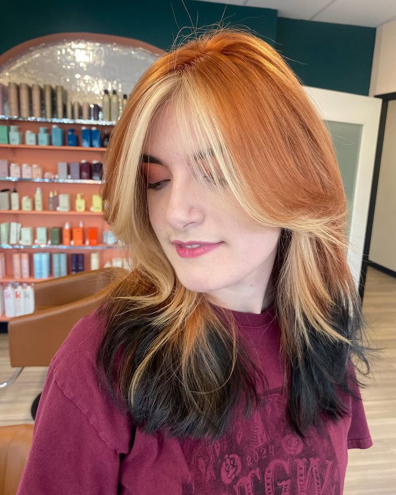 24. Sunset Copper with Blonde Money Pieces and Black Tips