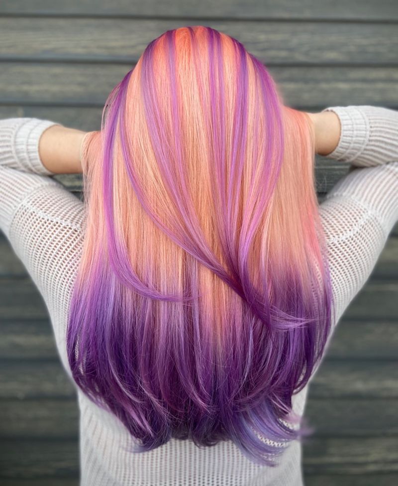18. Sunset Peach and Violet Melt