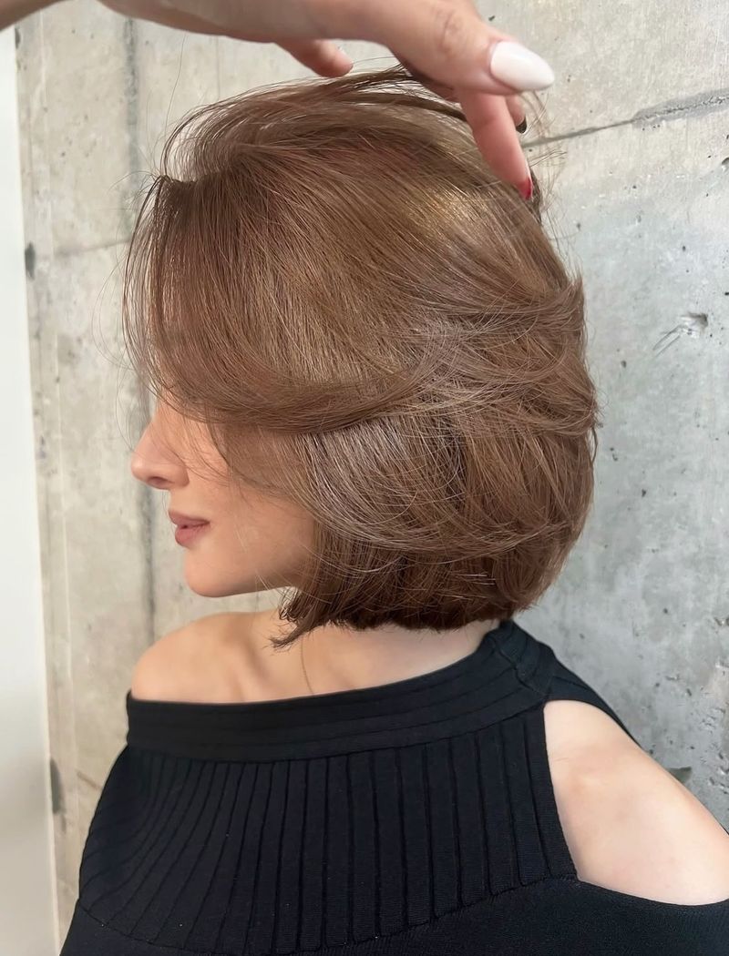 42. Sweeping Layered Brown Bob