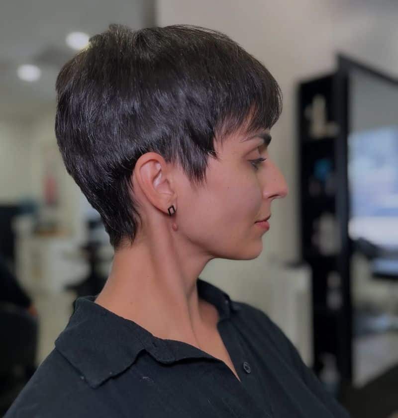 44. Textured Brunette Crop
