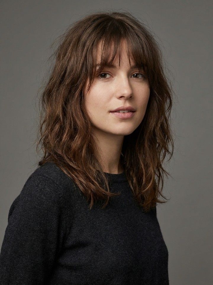 13. Textured Chestnut Shag with Full Fringe