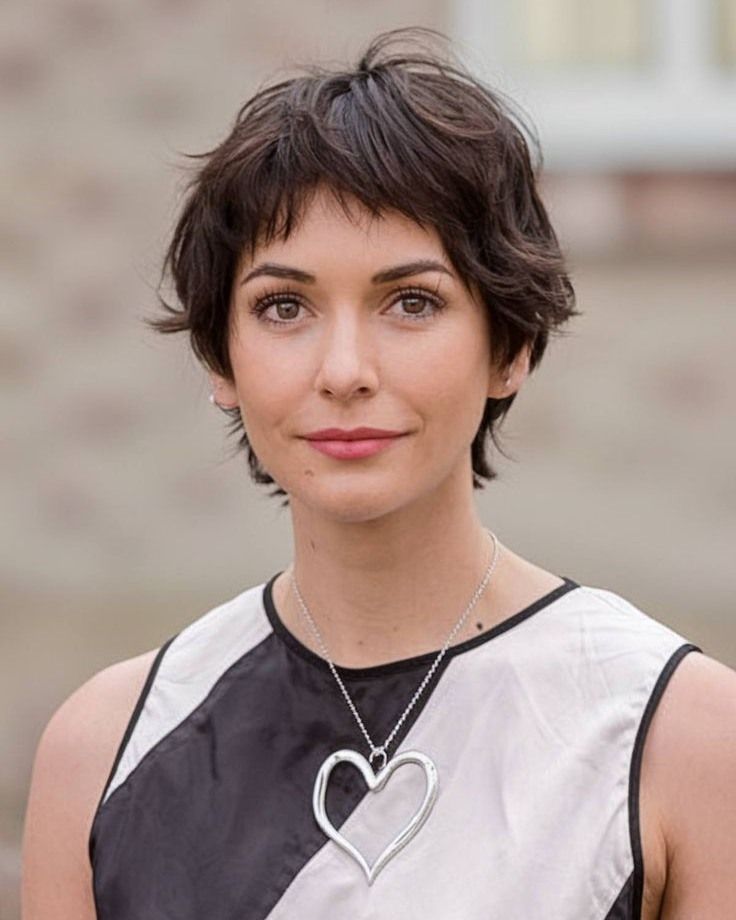 13. Textured Pixie with Piecey Bangs