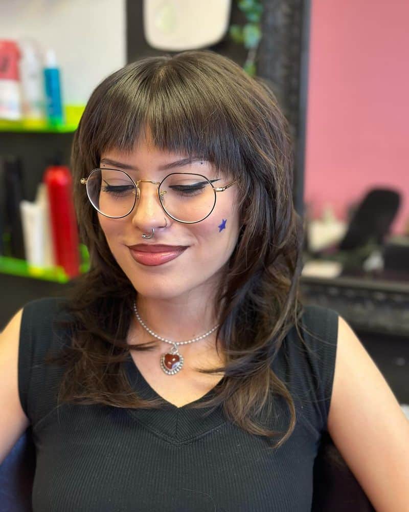 50. Textured Shag with Micro-Bangs