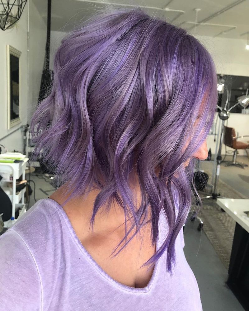 18. Textured Violet Angled Lob