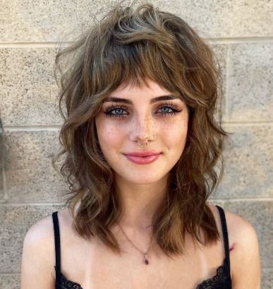 50 Wolf Haircuts With Bangs To Rock This Year