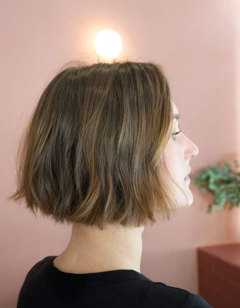 72. Tousled Caramel Bob