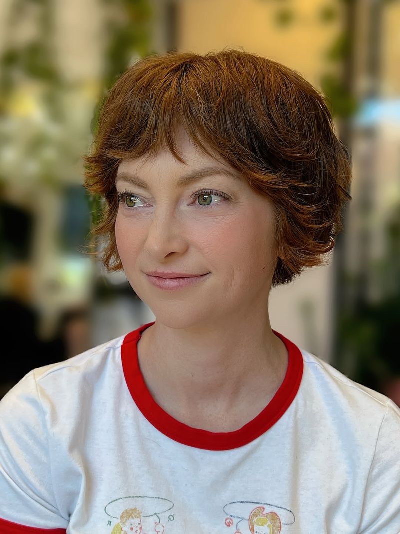 3. Tousled Copper Shag Bob