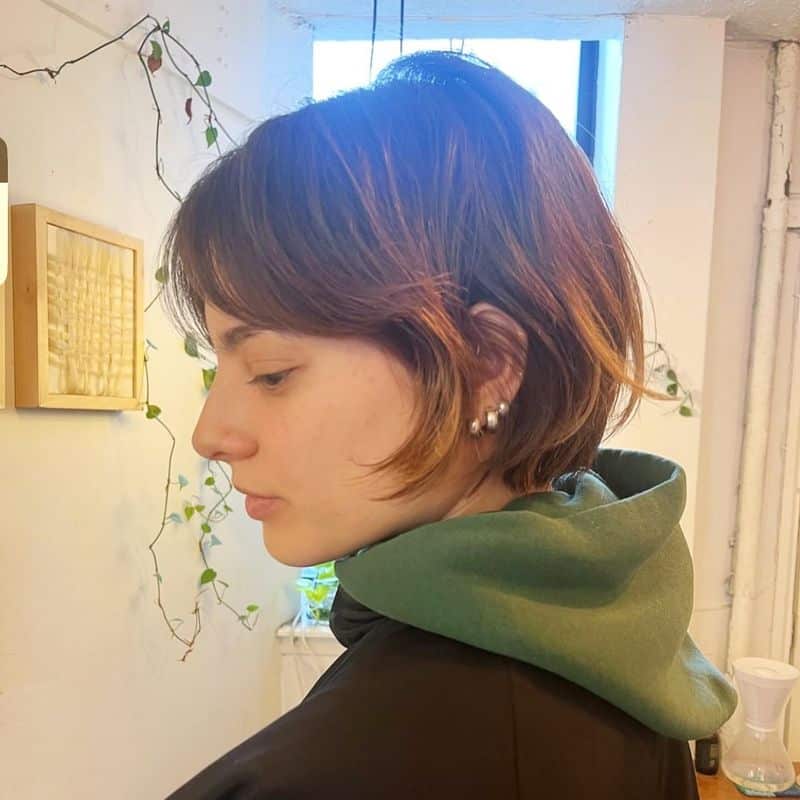 8. Tousled Ear-Length Crop with Soft Bangs