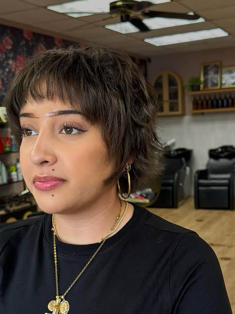 42. Tousled Shaggy Pixie with Textured Fringe