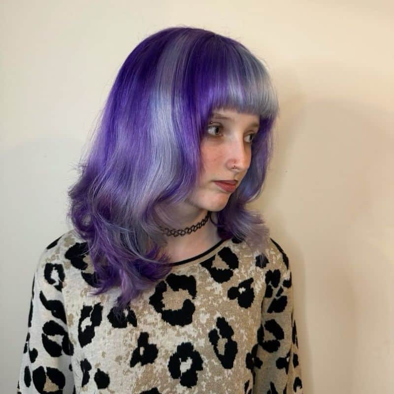 32. Two-Tone Lilac and Silver Block Color