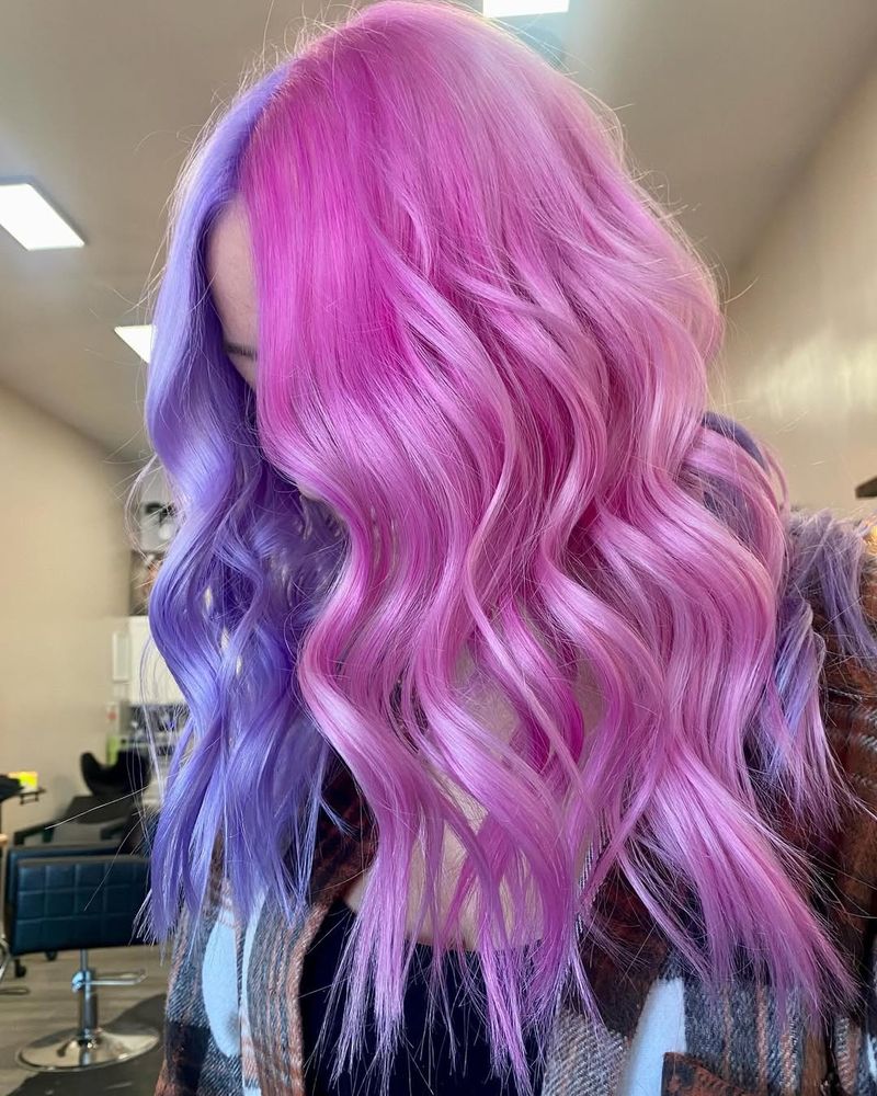 13. Two-Tone Orchid and Lavender Split Dye