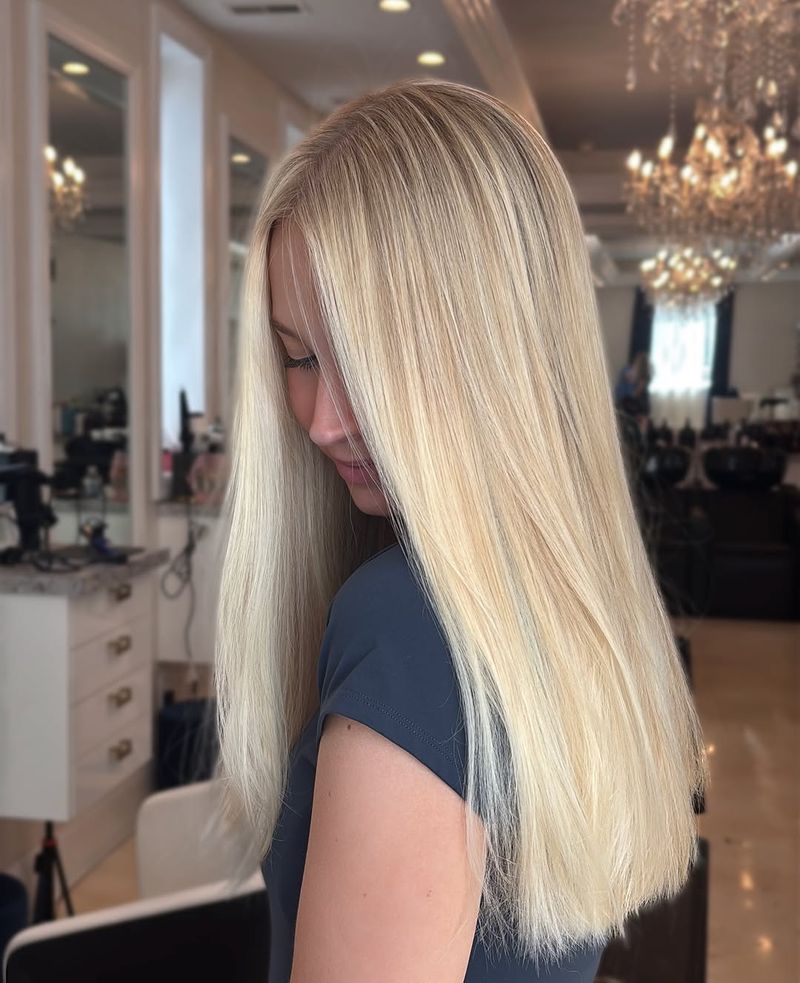 4. Ultra-Sleek Lengths with Icy Highlights