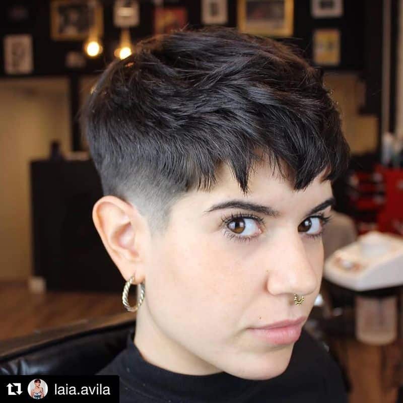 4. Undercut Pixie with Textured Crop
