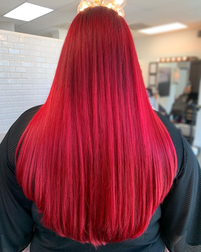 19. Vibrant Crimson U-Cut