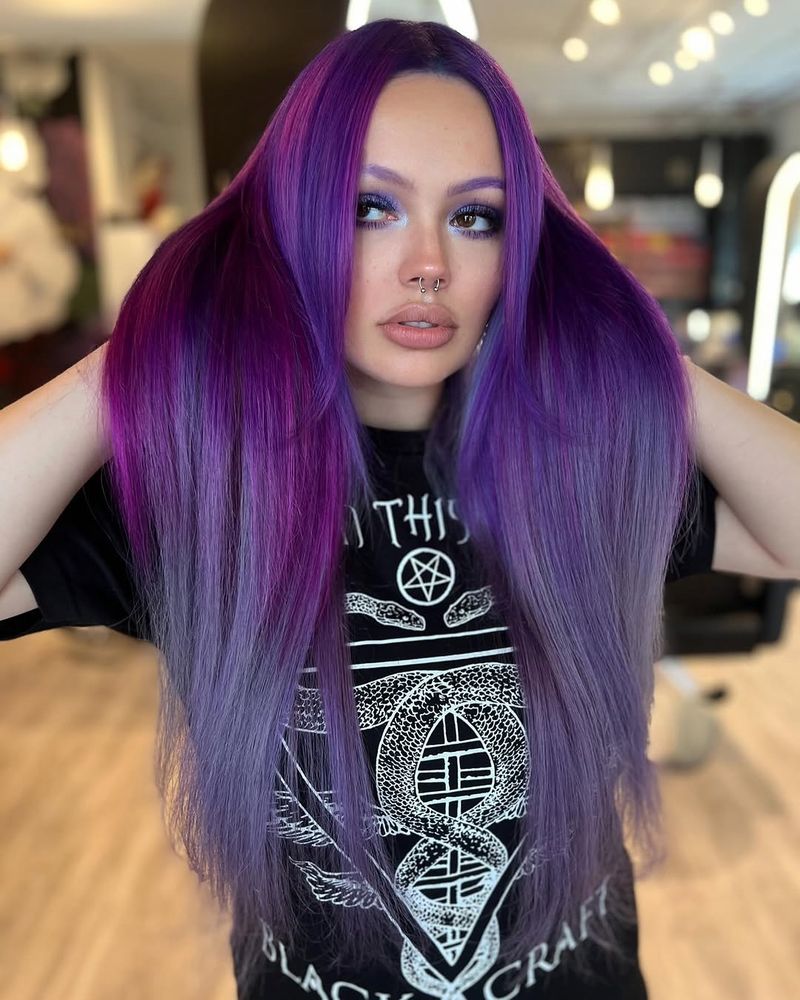 35. Violet Fade and Lavender Highlights