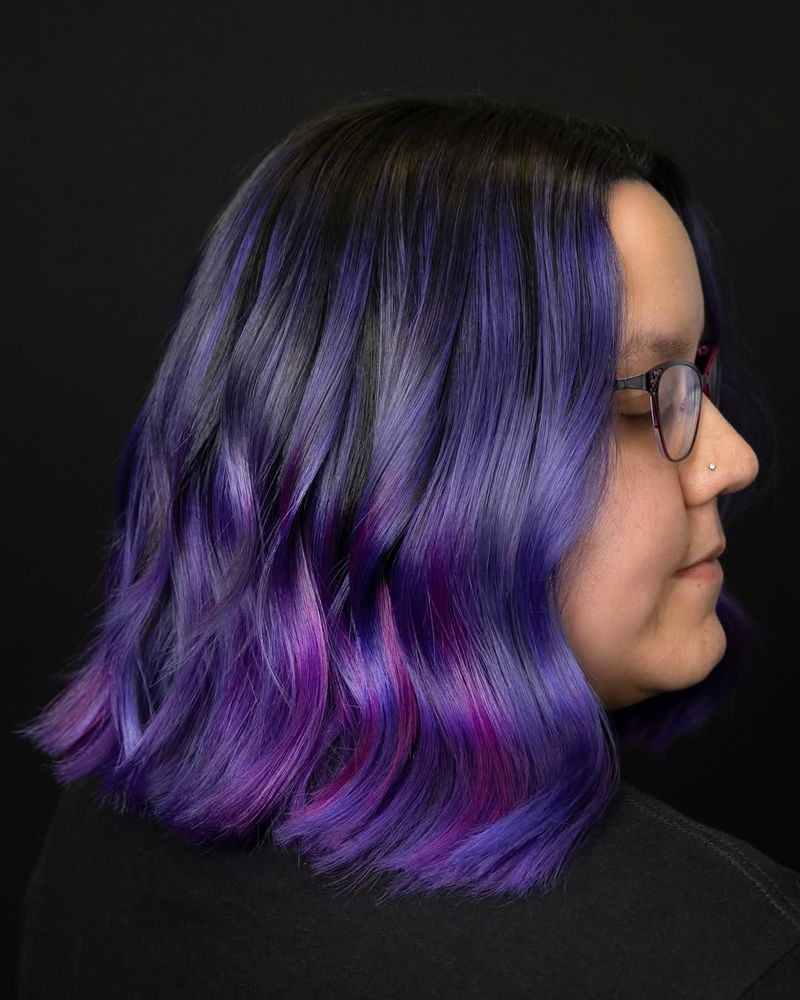 30. Violet to Magenta Melt Lob