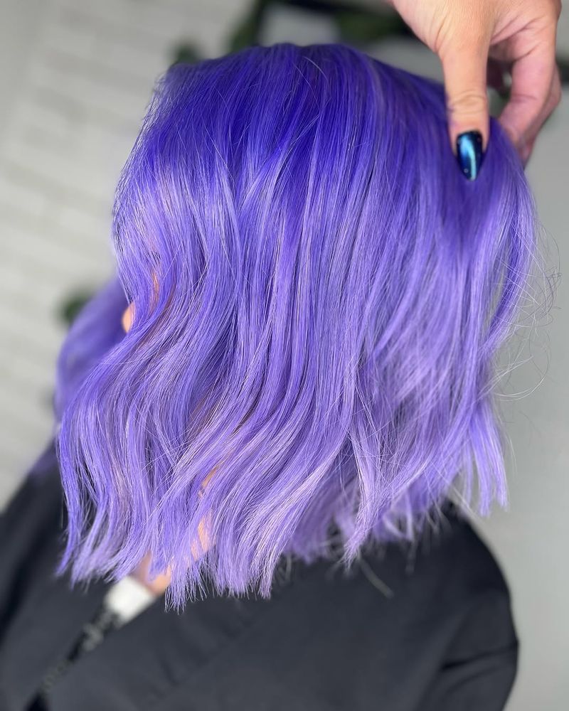 38. Vivid Purple Melt Bob