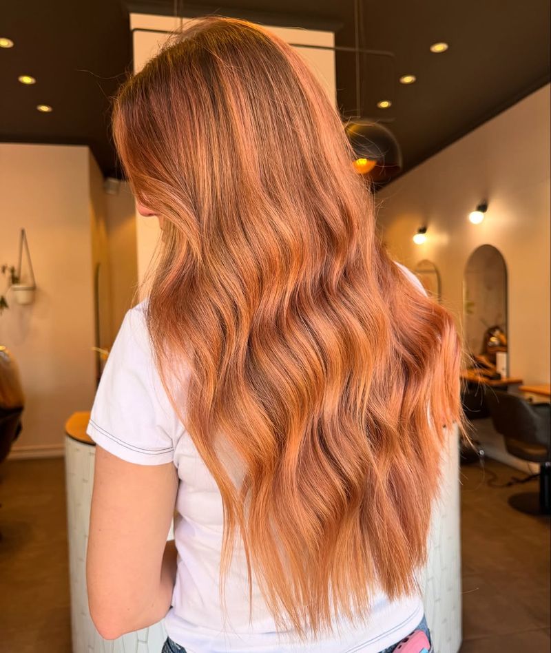 20. Warm Peach Long Waves